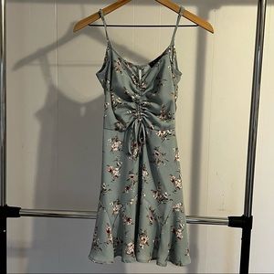 Blue Floral Flowy Dress